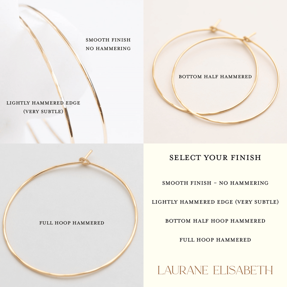 Thin Classic Rose Gold Hoop Earrings
