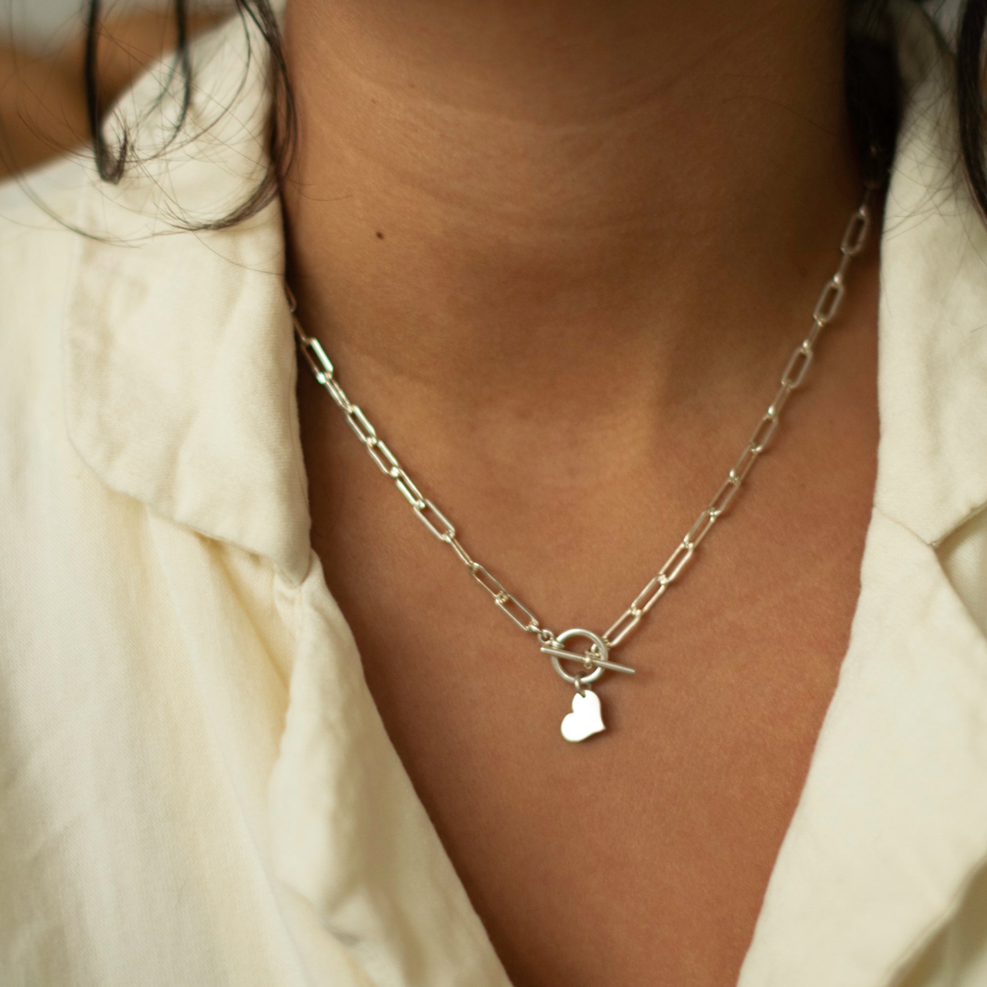 Sterling Silver Daddy's Girl Heart Charm Necklace – Thin Singapore Chain, 925 Silver, Unbranded