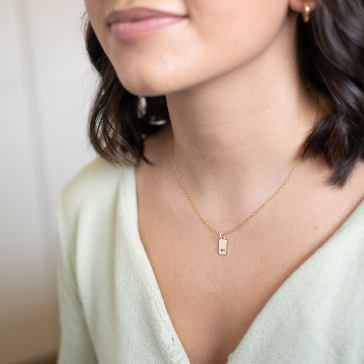Personalized Handwritten Tag Necklace • Your Handwritting Custom Tag Necklace • 14k Gold Filled Tag Necklace Chain • Personalized Gifts
