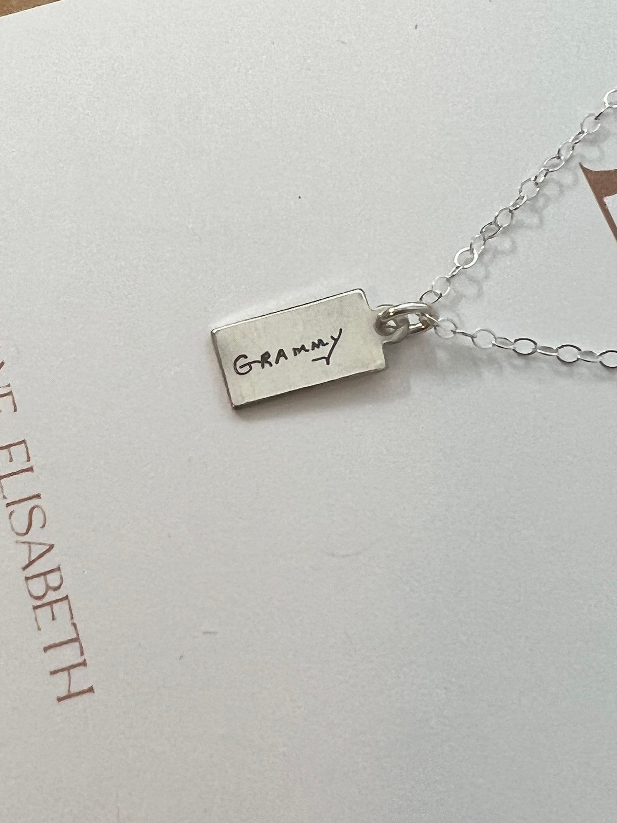 Personalized Handwritten Tag Necklace • Your Handwritting Custom Tag Necklace • 14k Gold Filled Tag Necklace Chain • Personalized Gifts