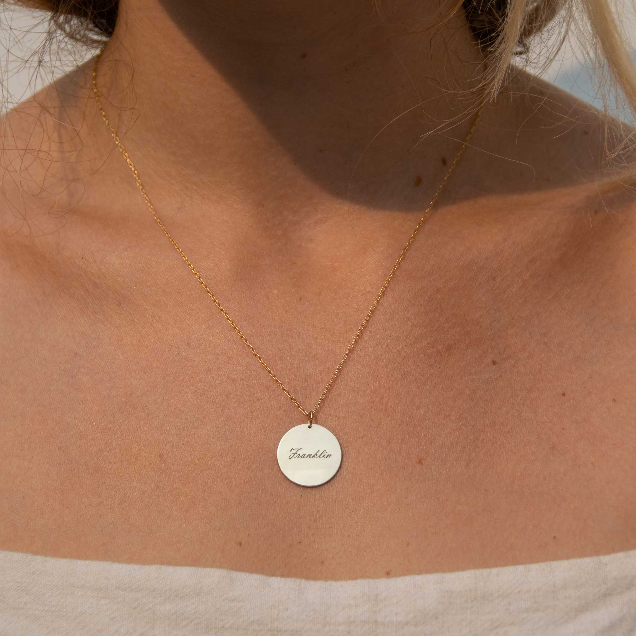 Gold Disc Necklace - Heather Scott Jewellery