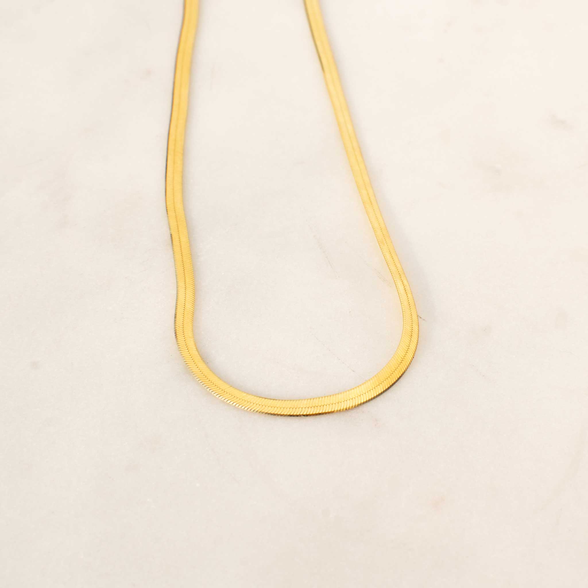 Snake Chain Necklace 46cm/18' in 18ct Gold Vermeil on Sterling Silver 