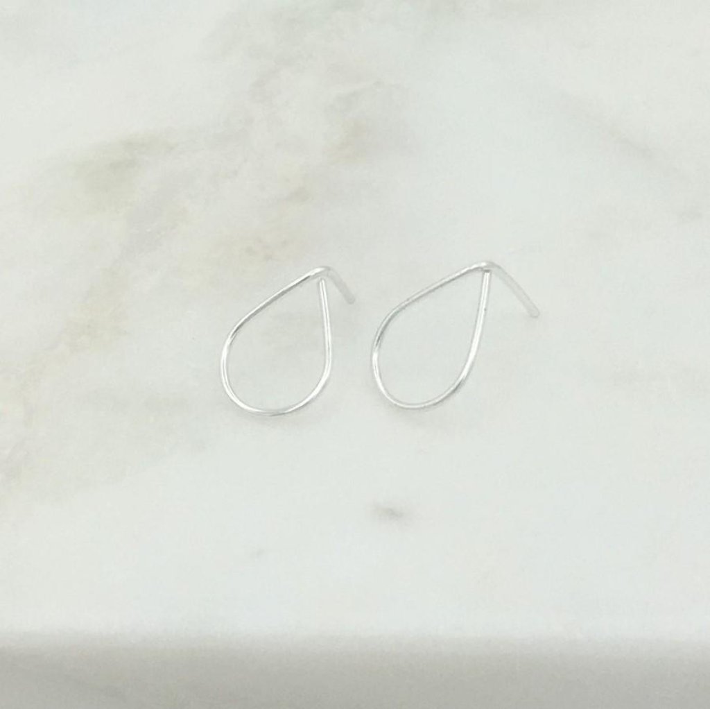 Tiny Teardrop Stud Earrings
